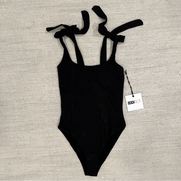 NWT BEACH RIOT Sydney Black One Piece Swimsuit - Picture 6 of 15
